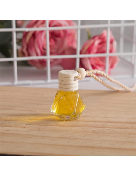 4 Piezas Ambientador de Aire para Coche 8ml Vidrio Transparente