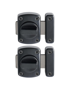 Pestillo Deslizante de Puerta Alise Negro - Paquete de 2