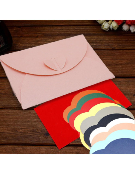 32 Mini Sobres Rosa con Cierre en Forma de Corazón Joyangy