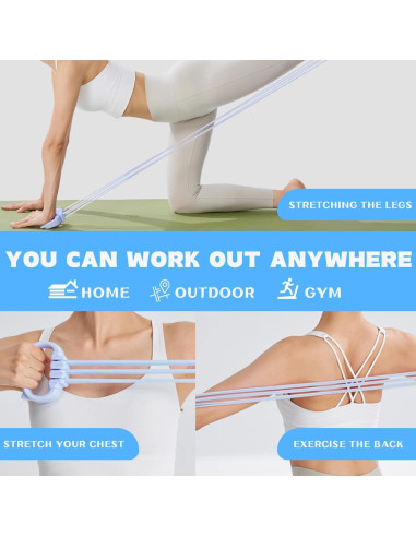 Bandas de Resistencia KZ-ADRP 6 Tubos Ajustables para Fitness