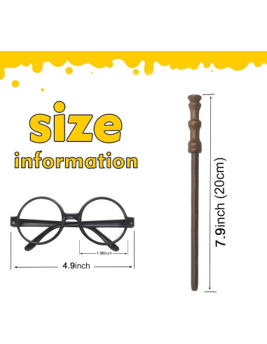 Juego de Fiesta de Cosplay 12pcs - Gafas y Lápices Varita