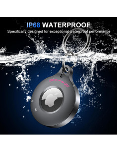 Soporte de Aluminio Impermeable HAOXEN para Airtag - Gris Oscuro 2