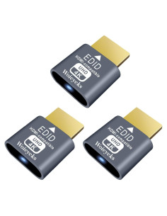 Paquete de 3 HDMI Dummy Plug 4K HDR Woieyeks - Emulador Virtual