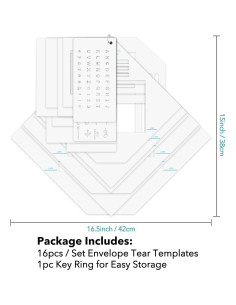 Briartw 17 Piezas Herramienta para Hacer Sobres Personalizados 2