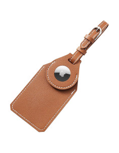 Portaetiquetas de Equipaje Oriver de Cuero Vegano Marrón