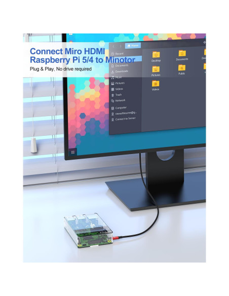 Cable Micro HDMI a HDMI ApoJodly 4.57m 4K 60Hz Nylon Cable Micro HDMI a HDMI ApoJodly 4.57m 4K 60Hz Nylon