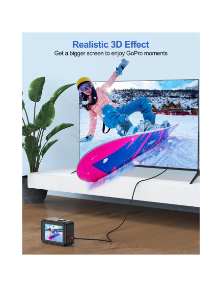 Cable Micro HDMI a HDMI ApoJodly 4.57m 4K 60Hz Nylon Cable Micro HDMI a HDMI ApoJodly 4.57m 4K 60Hz Nylon