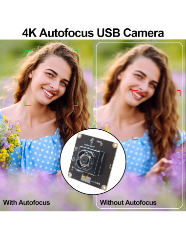 Cámara USB 4K MMlove 11MP Autoenfoque Anti-Vibración