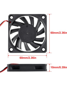 Paquete de 4 Ventiladores de Enfriamiento DC 12V 60mm UMLIFE 2