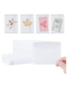 100 Sobres Transparentes Cristalina 7x10cm Abeillo para Sellos