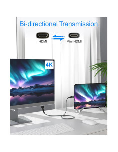 Cable Mini HDMI a HDMI BlueRigger 1.83m 4K 60Hz Alta Velocidad 2