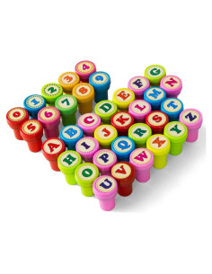 Sellos Autoinkables KESOTE para Niños - Letras y Números