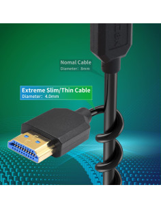 Cable HDMI 2.1 Duttek Mini HDMI a HDMI 8K 1.2M 90 Grados 2