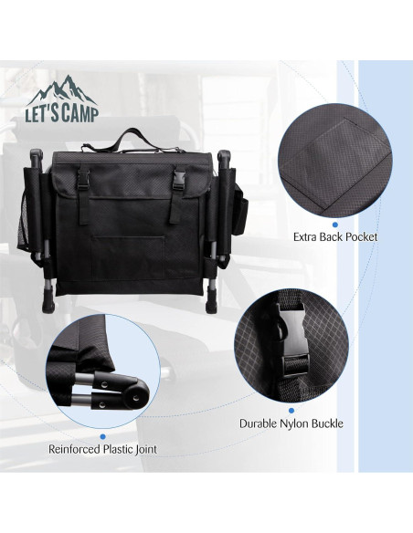 Silla Plegable de Estadio Let's Camp con Porta Vasos y Cojín