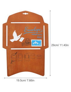 Plantilla de Sobres de Madera STOBOK 29x19.5cm Bricolaje 2