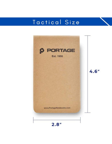 Cuaderno de Campo Portage Táctico Paquete de 6 - 64 Páginas