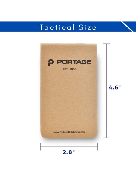 Cuaderno de Campo Portage Táctico Paquete de 6 - 64 Páginas