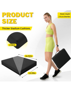 Cojines para Asientos de Estadio FASTMOMENT 2 Pcs Impermeables 2