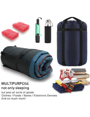 Saco de Compresión Borogo 46L Impermeable 2 Piezas Azul