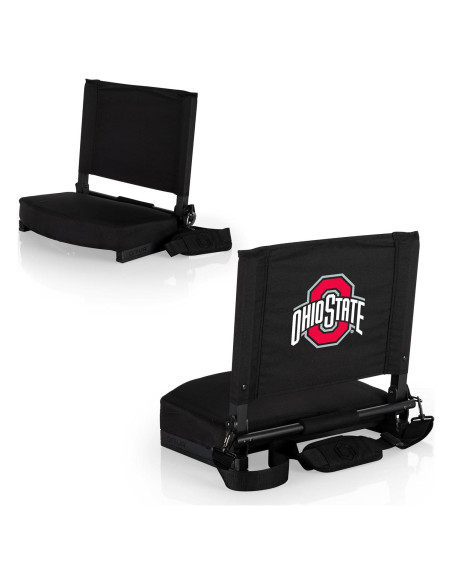 Silla de Estadio Gridiron Picnic Time Negra Plegable 45.7x35.6cm