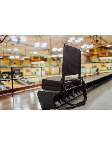 Silla de Estadio Gridiron Picnic Time Negra Plegable 45.7x35.6cm