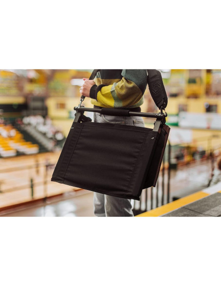 Silla de Estadio Gridiron Picnic Time Negra Plegable 45.7x35.6cm