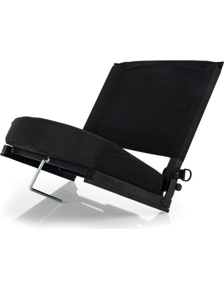 Silla de Estadio Gridiron Picnic Time Negra Plegable 45.7x35.6cm