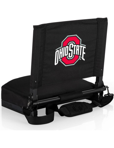 Silla de Estadio Gridiron Picnic Time Negra Plegable 45.7x35.6cm