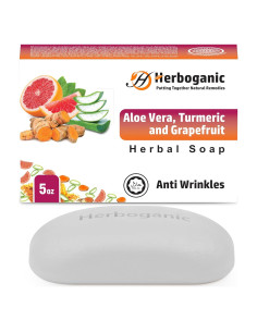 Jabón Natural Herboganic de Aloe Vera y Cúrcuma 142 g