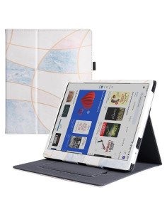 Funda de soporte BOZHUORUI para tableta ePaper 10.3" Onyx Boox Tab Ultra C Pro - Cuero PU con correa y soporte