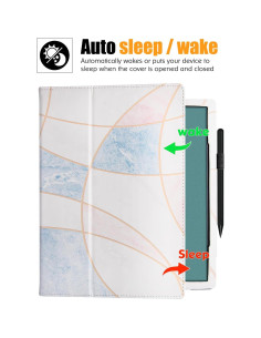 Funda de soporte BOZHUORUI para tableta ePaper 10.3" Onyx Boox Tab Ultra C Pro - Cuero PU con correa y soporte 2