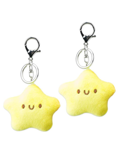 Llavero de Peluche Estrella Kawaii ZORZA - 2 Pcs con Sonido
