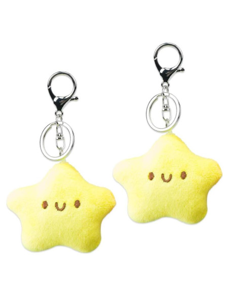 Llavero de Peluche Estrella Kawaii ZORZA - 2 Pcs con Sonido