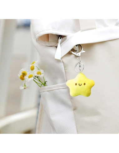 Llavero de Peluche Estrella Kawaii ZORZA - 2 Pcs con Sonido