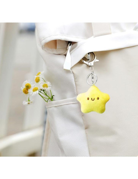 Llavero de Peluche Estrella Kawaii ZORZA - 2 Pcs con Sonido