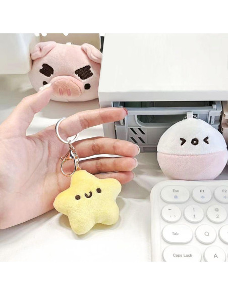 Llavero de Peluche Estrella Kawaii ZORZA - 2 Pcs con Sonido