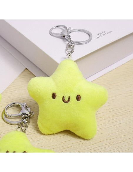 Llavero de Peluche Estrella Kawaii ZORZA - 2 Pcs con Sonido