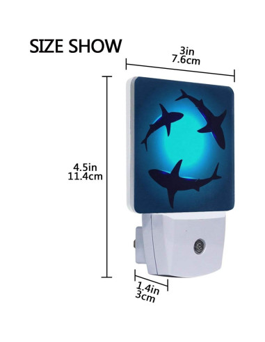 Conjunto de 2 luces nocturnas LED Naanle con sensor automático