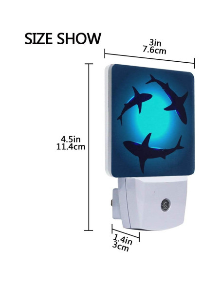 Conjunto de 2 luces nocturnas LED Naanle con sensor automático