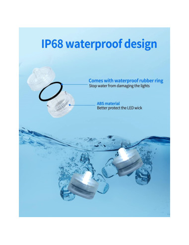 Luces LED Sumergibles SHYMERY Blancas - Paquete de 24