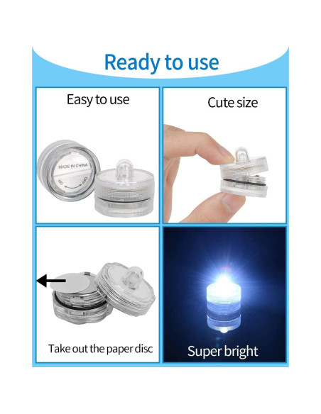 Luces LED Sumergibles SHYMERY Blancas - Paquete de 24