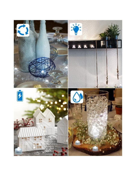 Luces LED Sumergibles SHYMERY Blancas - Paquete de 24