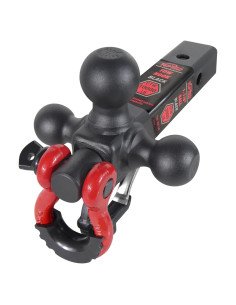 Enganche de Remolque TOPTOW Triple Bola 2" Negro Mate