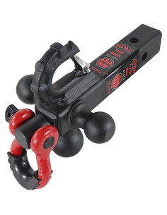 Enganche de Remolque TOPTOW Triple Bola 2" Negro Mate 2