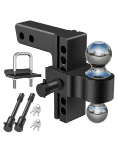 Enganche de Remolque Ajustable Kohree 6" Aluminio Doble Bola 5670 kg