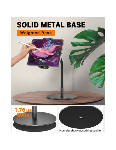 Soporte Ajustable para Tablet JUBOR con Cuello de Cisne 360
