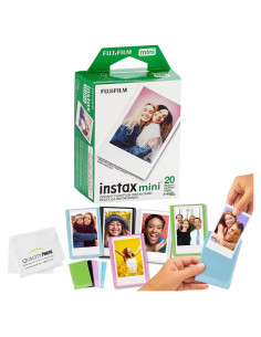 Fujifilm Mini Instax Films + Marcos Magnéticos + Paño Microfibra (20 Hojas)