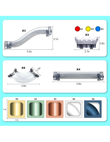 Juego de Canicas Magnéticas Keefun 41 Piezas STEM para Niños