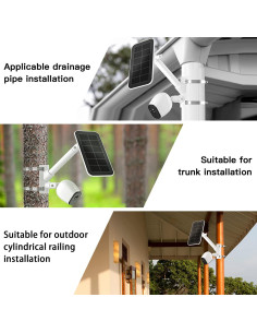 Soporte de Montaje en Poste HOLACA para Panel Solar Arlo - Blanco 2