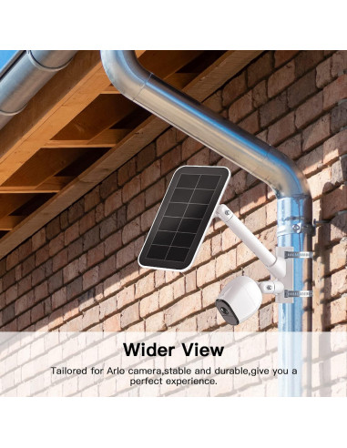 Soporte de Montaje en Poste HOLACA para Panel Solar Arlo - Blanco